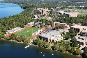 Sky picture of Hagg-Saur Hall and Chet Anderson Stadium 